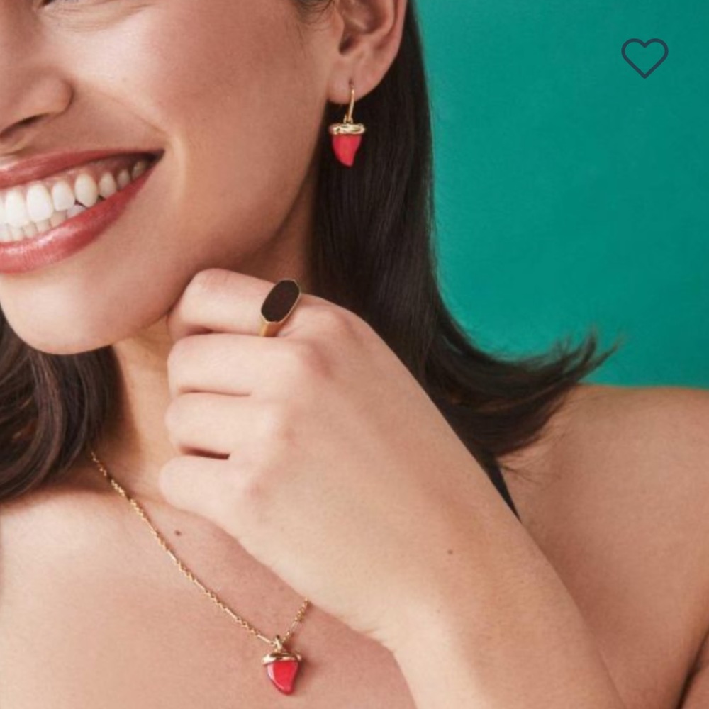 Kendra Scott Olena Red Mother of Pearl Earrings
